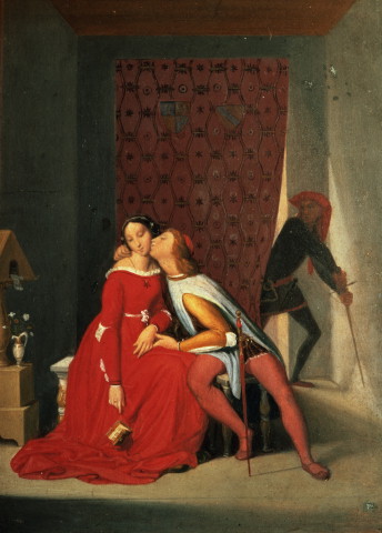 Jean Auguste Dominique Ingres Gianciotto Discovers Paolo and Francesca